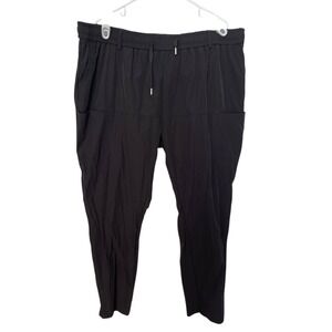 Multipants Pants Womens 4XL Black Lightweight Drawstring Pockets Casual Outdoor